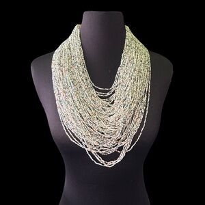 Handmade Multistrand Seed Bead Statement Necklace